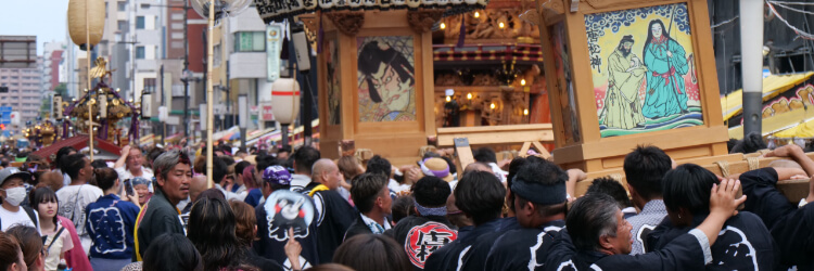 下地区 神輿連合渡御 写真